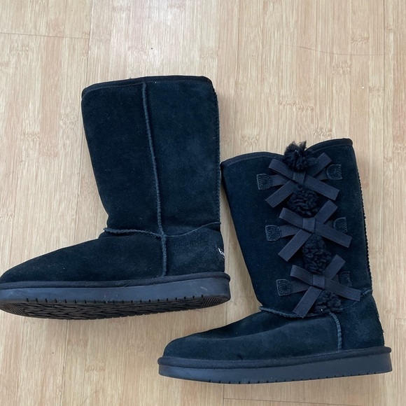 KOOLABURRA  by Ugg Victoria bow tall girls boots Sz 3 - Picture 1 of 7